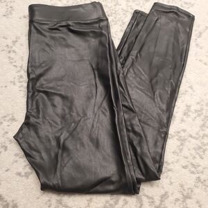 Leather Soft Black Leggings